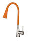 Inter Ceramic Havana Tall U-Shaped Kitchen Faucet Counter Orange