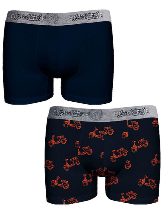 Eighty Five Herren Boxershorts Blau mit Mustern 2Packung