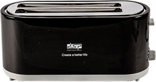 DSP Φρυγανιέρα 4 Θέσεων 1400W Μαύρη