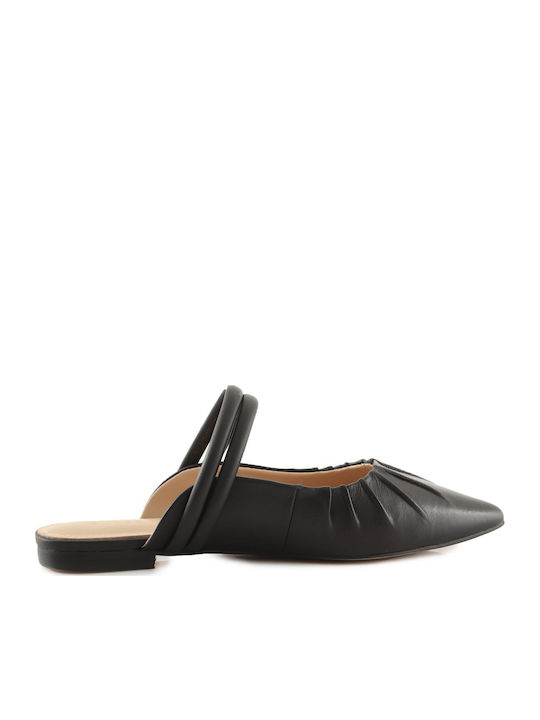 Vivianas Flat Mules σε Μαύρο Χρώμα