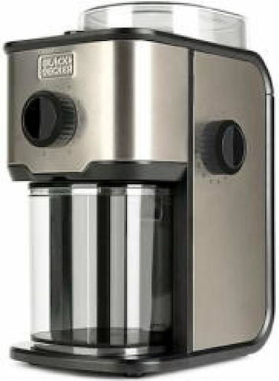 Black & Decker Ηλεκτρικός Μύλος Καφέ 150W με Χωρητικότητα 200gr Ασημί