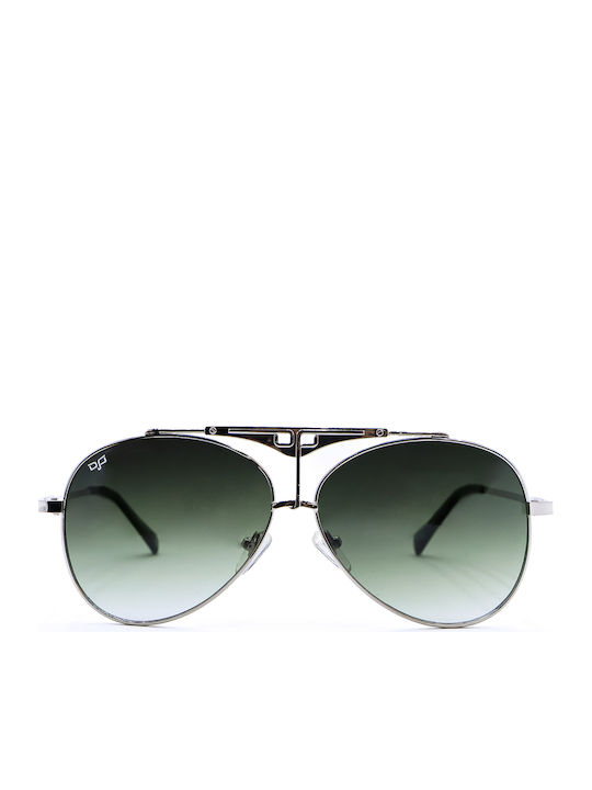 OJO Sunglasses Aviators Mata Ανδρικά Γυαλιά Ηλίου με Μεταλλικό Σκελετό Silver / Green Ντεγκραντέ 12OMN52252