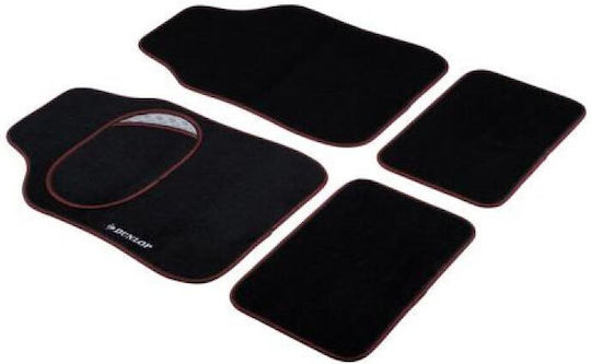 Dunlop Satz Vorder- und Hintermatten Universal 4Stück aus Teppichboden Schwarz