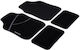 Dunlop Satz Vorder- und Hintermatten Universal 4Stück aus Teppichboden Schwarz