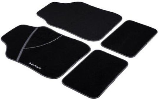 Dunlop Satz Vorder- und Hintermatten Universal 4Stück aus Teppichboden Schwarz