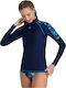 Arena Rash Vest Women's Long Sleeve Sun Protection Shirt Blue