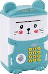 Kids Piggy Bank Safe / ATM with Password - Fingerprint & Coin Counter Blue