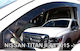 Heko Set of Windbreakers Front Car Dark Fime for Nissan Titan 4D 2015+ 2pcs