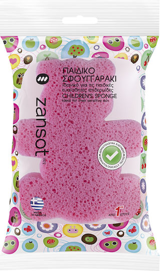 Zan Sot Baby-Badeschwamm Teddybär Pink 1Stück