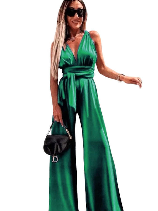 One-piece shapewear green jumpsuit