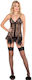Moongirl Σετ Sexy Babydoll Babydoll & String Μαύρο