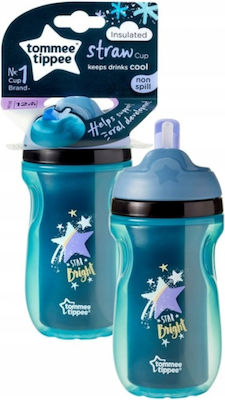 Tommee Tippee Sticlă pentru Copii Plastic cu Pai Albastru 260ml