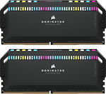 Corsair Dominator Platinum RGB 32GB DDR5 RAM με 2 Modules (2x16GB) και Ταχύτητα 7200 για Desktop