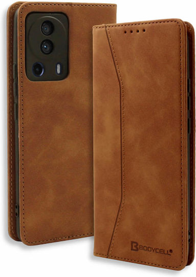 Bodycell Pu Leather Book Δερματίνης Καφέ (Xiaomi 13 Lite)