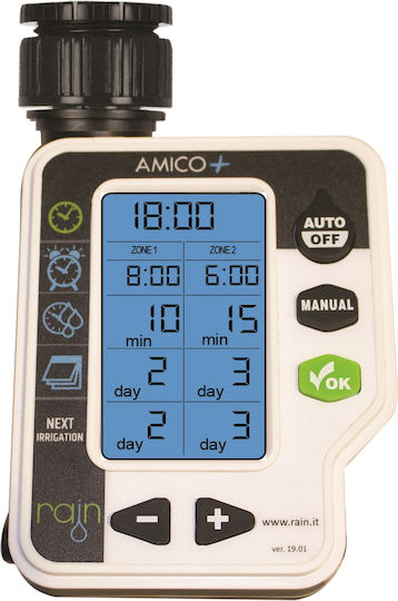 Rain Amico+ Battery Faucet Irrigation Programmer 1 Output