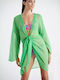 Blu4u Women's Mini Caftan Beachwear Green