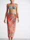 Blu4u Women's Skirt Beachwear in Orange color
