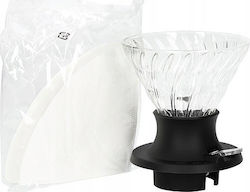 Hario & Filters Pour Over Set Γυάλινο Διάφανο