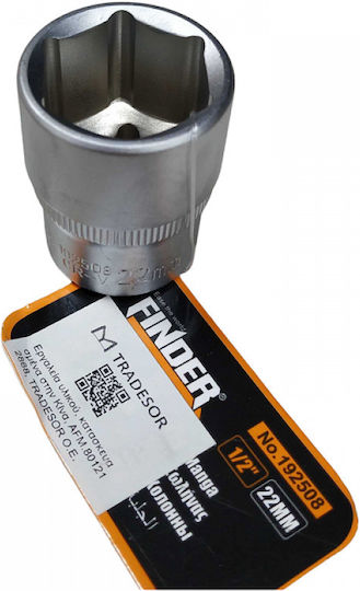 Finder Καρυδάκι Εξάγωνο με Καρέ Υποδοχής 1/2" Διάμετρος 22mm