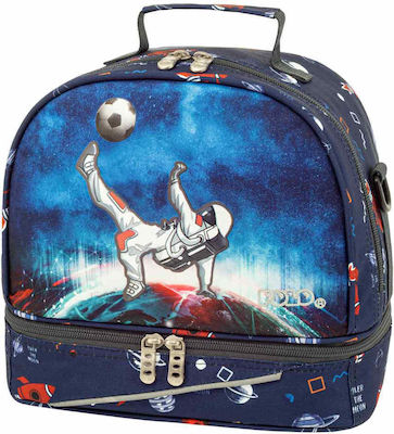 Polo Isothermal Backpack Lunch Bag Blue Football