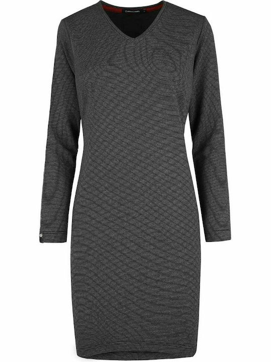 Volcano G‑ZOE Fitted dress with a silver thread - Grapphite Grey