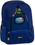 Graffiti Among Us School Bag Backpack Elementary, Elementary in Blue color