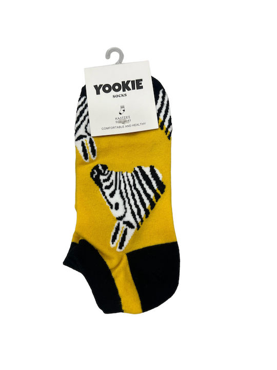 Yookie Patterned Socks Yellow