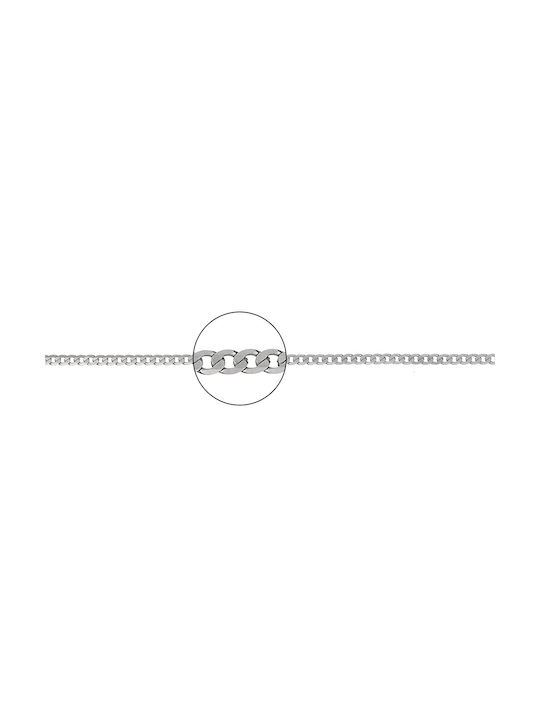 Chain Gourmet n1 White gold, 50cm