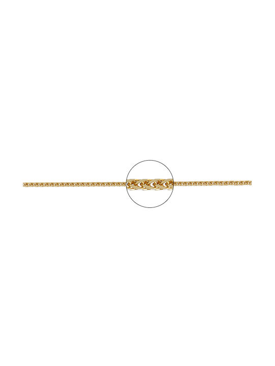 Kette Speiche Quadrat n3 Gold, 55cm