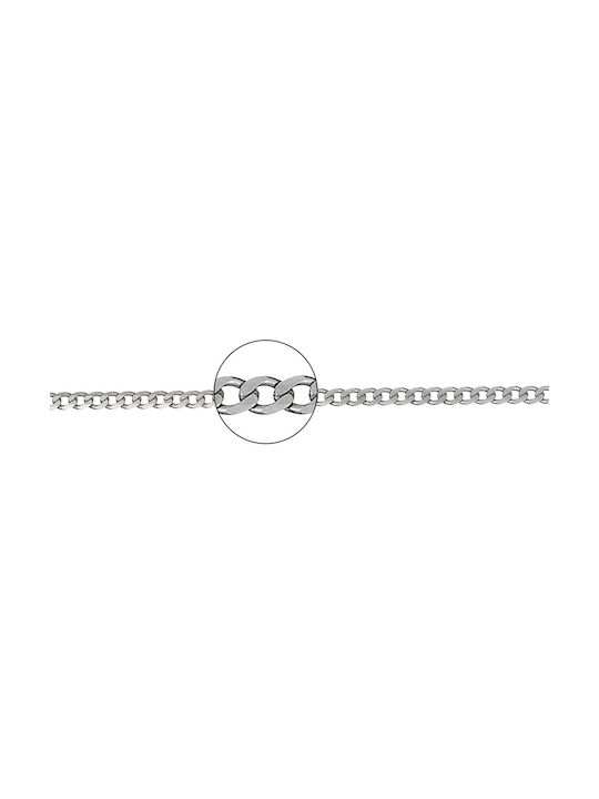 Chain Gourmet n3 White gold, 50cm