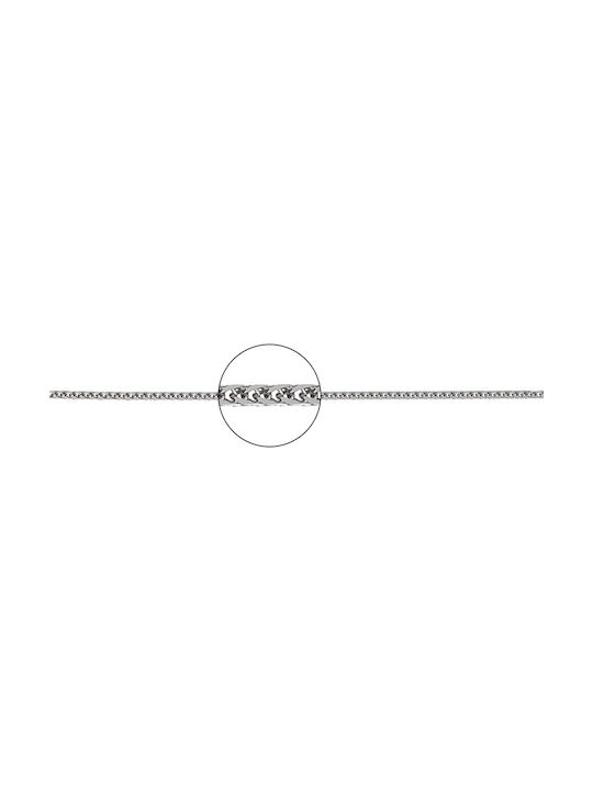 Chain Spoke Square n2 White gold, 50cm