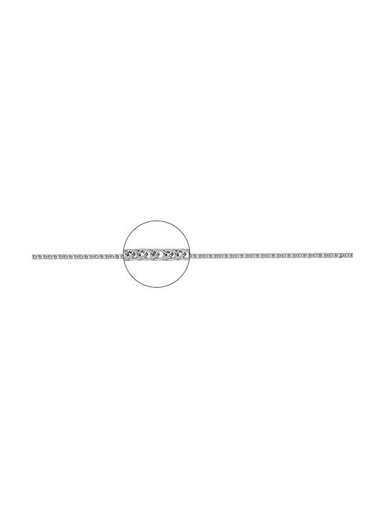 Chain Spoke Square n1 White gold, 55cm