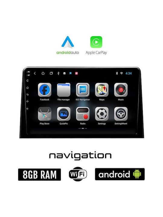 Auto-Audiosystem für Toyota Proace Honda City 2018> (Bluetooth/USB/WiFi/GPS/Apple-Carplay/Android-Auto) mit Touchscreen 10"