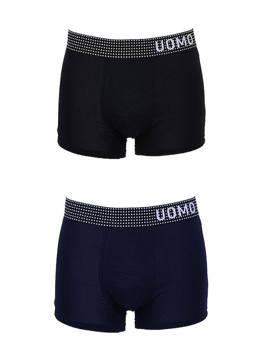 Uomo Herren Boxershorts Mehrfarbig 2Packung