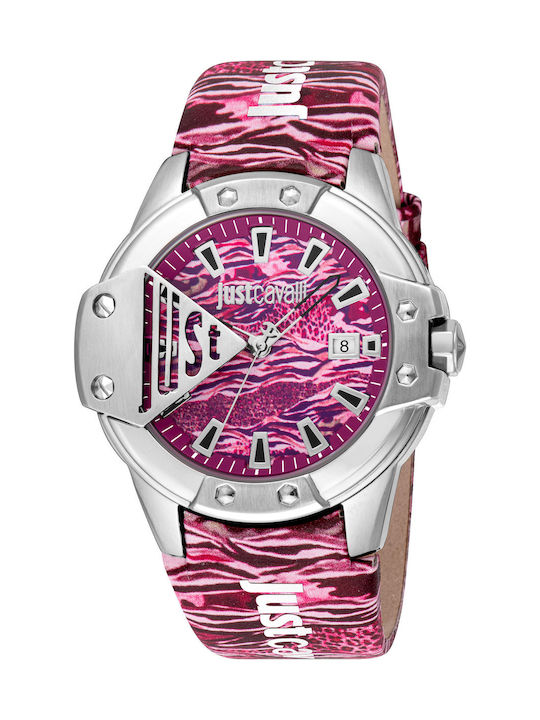 Just Cavalli Watch Battery with Leather Strap