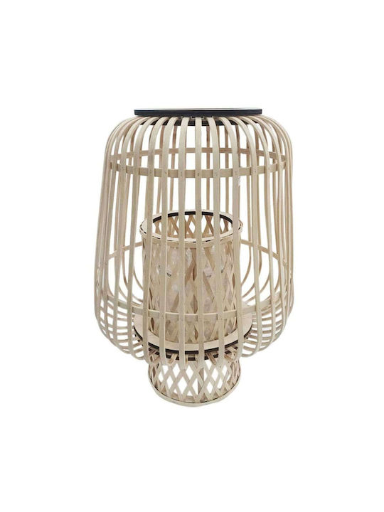 Atmosphera Tabletop Bamboo Lantern Beige 32x32x56cm