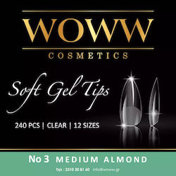 Woww Cosmetics Transparent False Nail Pointed Tip Transparent 240pcs 4.04.0.0081