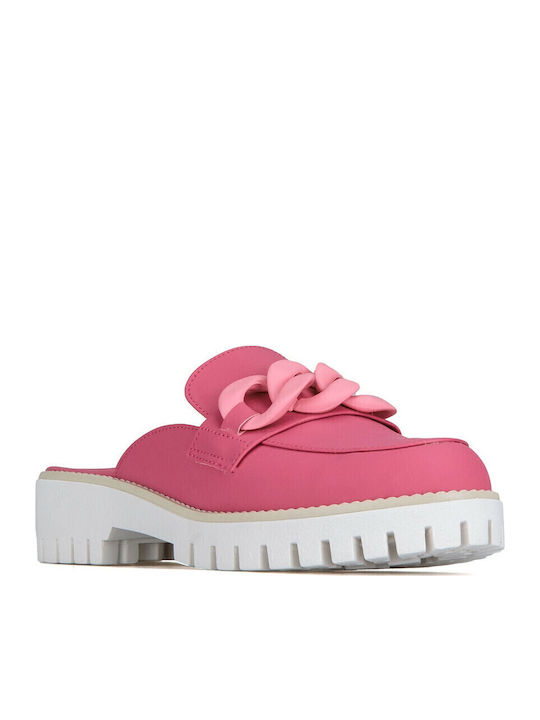 Flat Mules σε Φούξια Χρώμα
