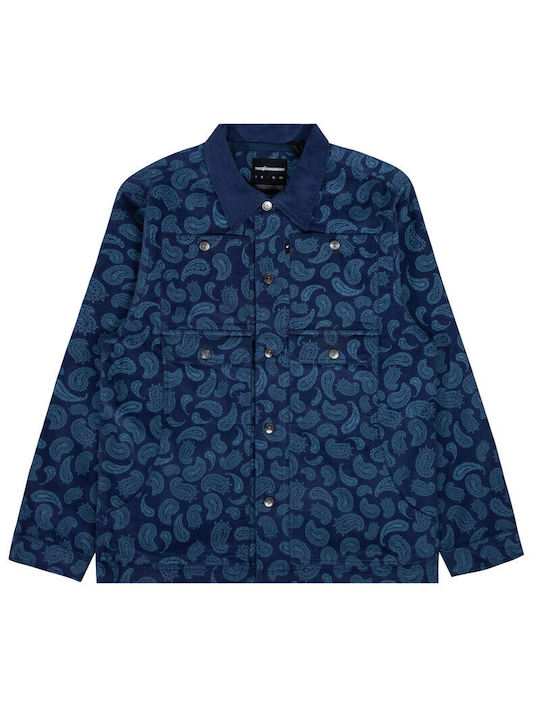 THE HUNDREDS PAISLEY JACKET BLUE NAVY