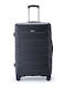 Lavor Large Travel Suitcase Hard Black with 4 Wheels Height 75cm 1-602