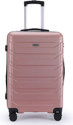 Lavor 1-602 Μεσαία Βαλίτσα με ύψος 65cm σε Ροζ χρώμα