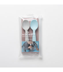 Miniware Baby Set with Spoons made of Silicone for 4+ months Aqua/Grey 2pcs Miniware Baby Set with Spoons made of Silicone for 4+ months Aqua/Grey 2pcs