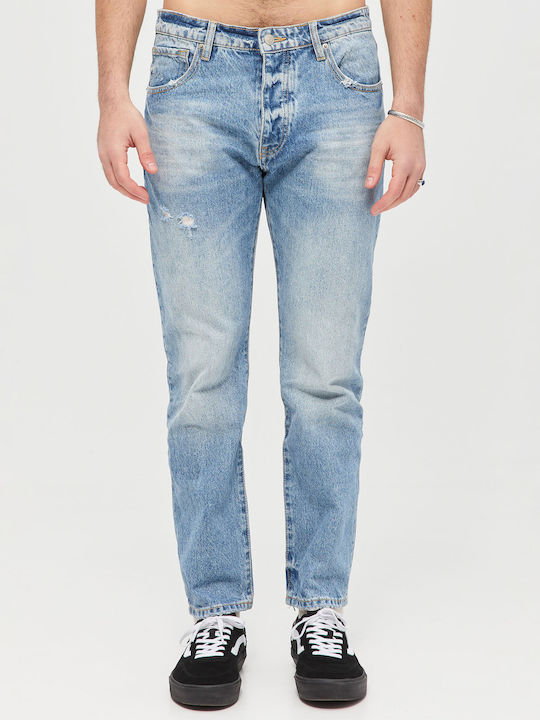 Herren Jeanshose Elastisch Blau