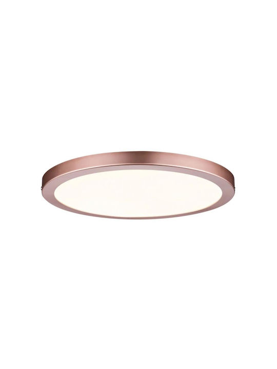 Paulmann Atria Μοντέρνα Πλαστική Πλαφονιέρα Οροφής με Ενσωματωμένο LED σε Ροζ Χρυσό χρώμα 30cm