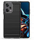 Techsuit Carbon Umschlag Rückseite Silikon Schwarz (Redmi Note 12 Pro / Poco X5 Pro)
