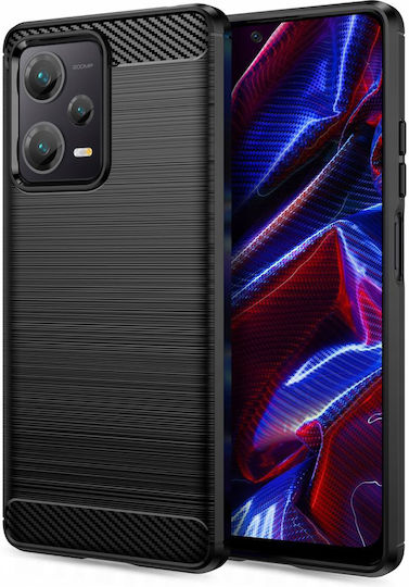 Techsuit Carbon Back Cover Σιλικόνης Μαύρο (Redmi Note 12 5G)