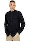 Long-sleeved Linen Shirt Black