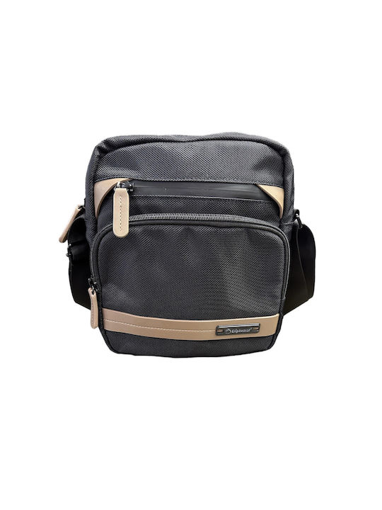 Diplomat Herrentasche Schulter / Crossbody Schwarz