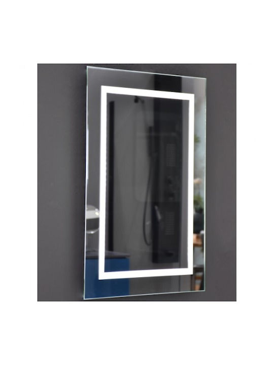 Tema Ορθογώνιος Καθρέπτης Μπάνιου Led 60x100cm Διάφανος