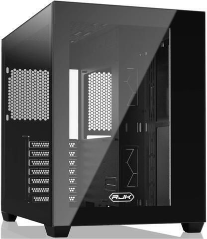 Raijintek Paean C7 Геймърско бюро Midi Tower Компютърна кутия със страничен прозорец Черен